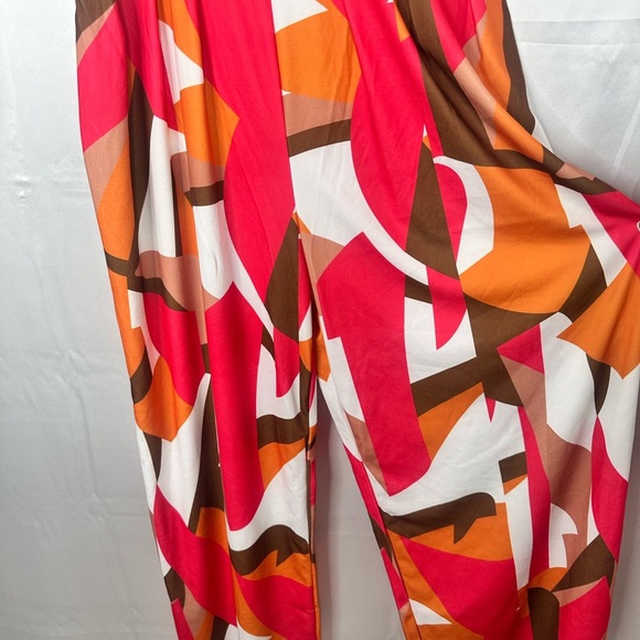 Stylish Multicolor Geometric One Shoulder Wide Leg Jumpsuit Size XXL - Picture 5 of 10